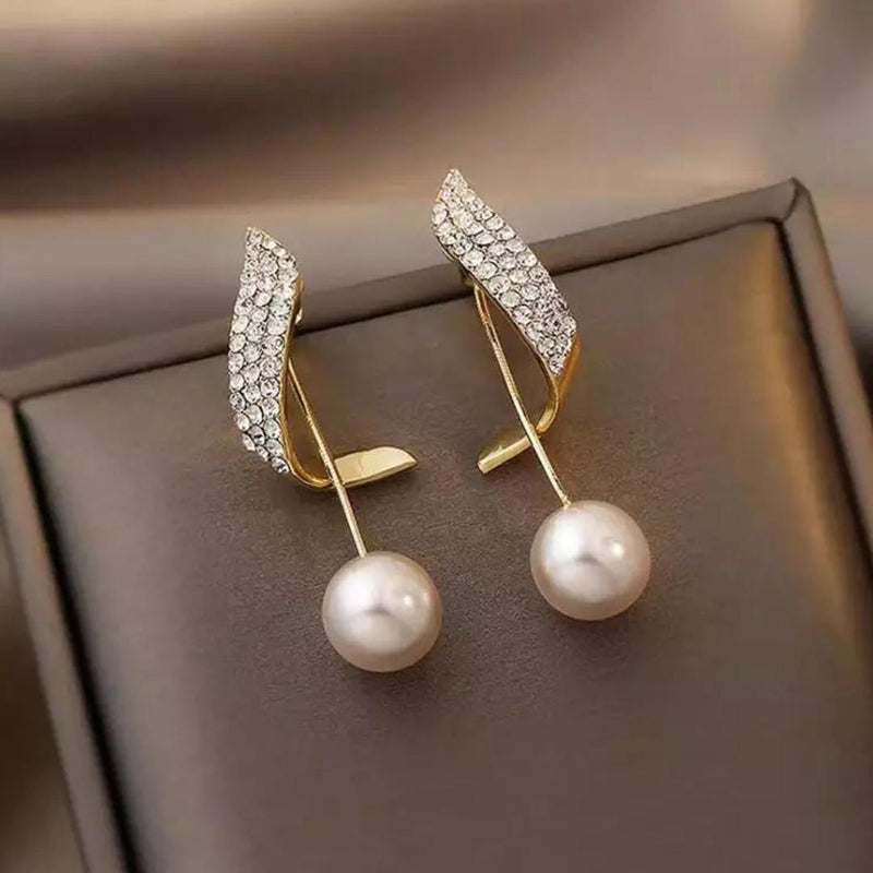 Korean Beautiful Pearl Wing Stud Earrings 2 Pcs/Set SHOPEVERR ROPO