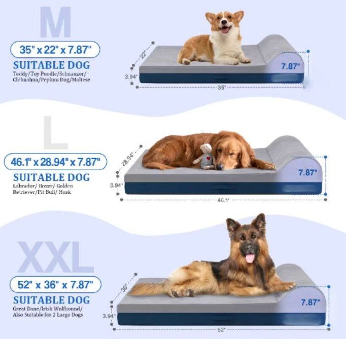 Large Orthopedic Dog Bed With Pillows SHOPEVERR CJ