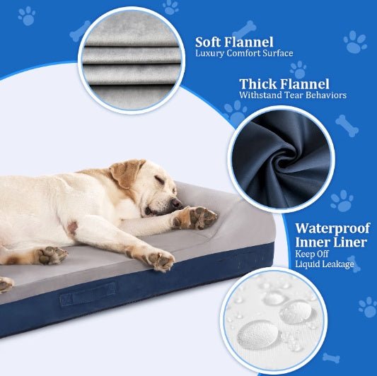 Large Orthopedic Dog Bed With Pillows SHOPEVERR CJ