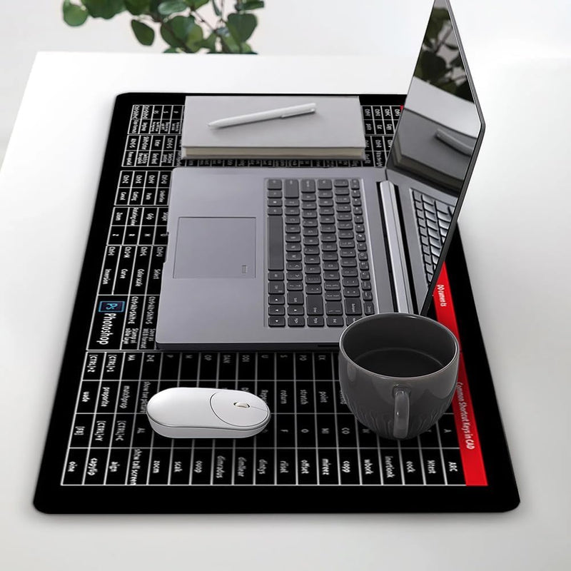 Key Super Large Anti-Slip Keyboard Pad - with Office Software Shortcuts Pattern SourceInfi