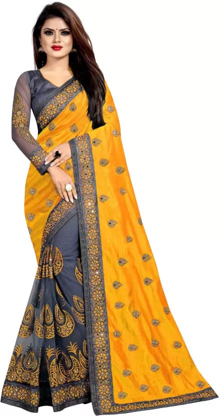 Half-and-Half Saree with Heavy Work SHOPEVERR SOURCE