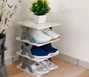 Smart Foldable Shoes Shelf 4 Tier Shoe Rack SHOPEVERR SOURCE