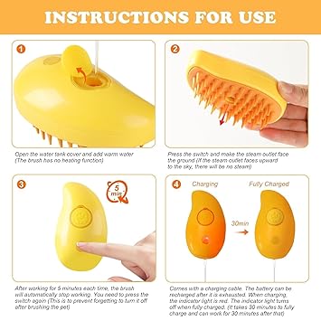 Pet Grooming with the 3-in-1 Steam Pet Brush SHOPEVERR SOURCE