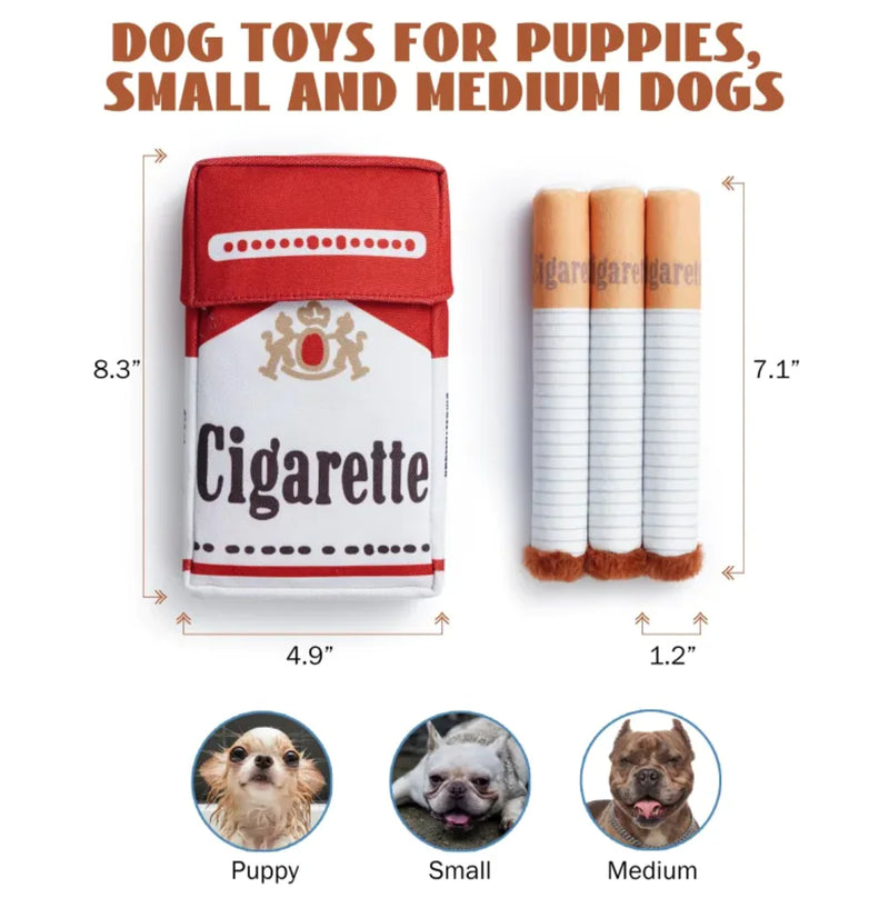 Funny Cigarette Plush Dog Toy Shopeverr