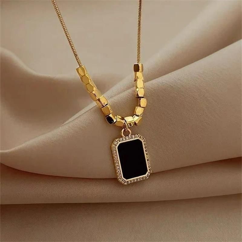 Square Gold Pandent Chain Rope Gold Chain SHOPEVERR SOURCE