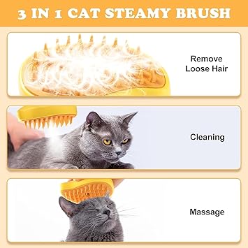 Pet Grooming with the 3-in-1 Steam Pet Brush SHOPEVERR SOURCE