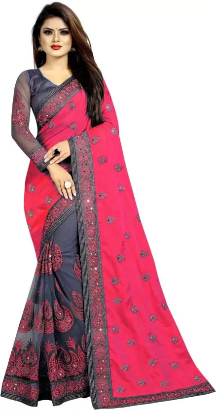 Half-and-Half Saree with Heavy Work SHOPEVERR SOURCE