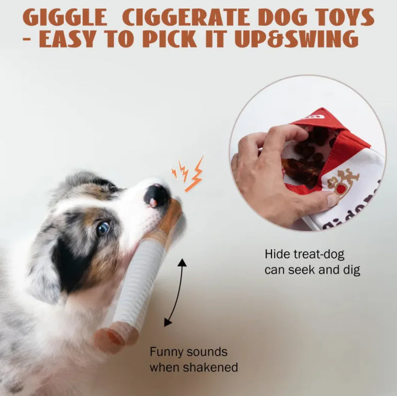 Funny Cigarette Plush Dog Toy Shopeverr