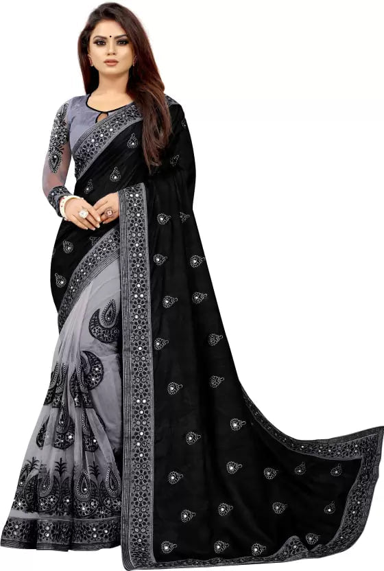 Half-and-Half Saree with Heavy Work SHOPEVERR SOURCE